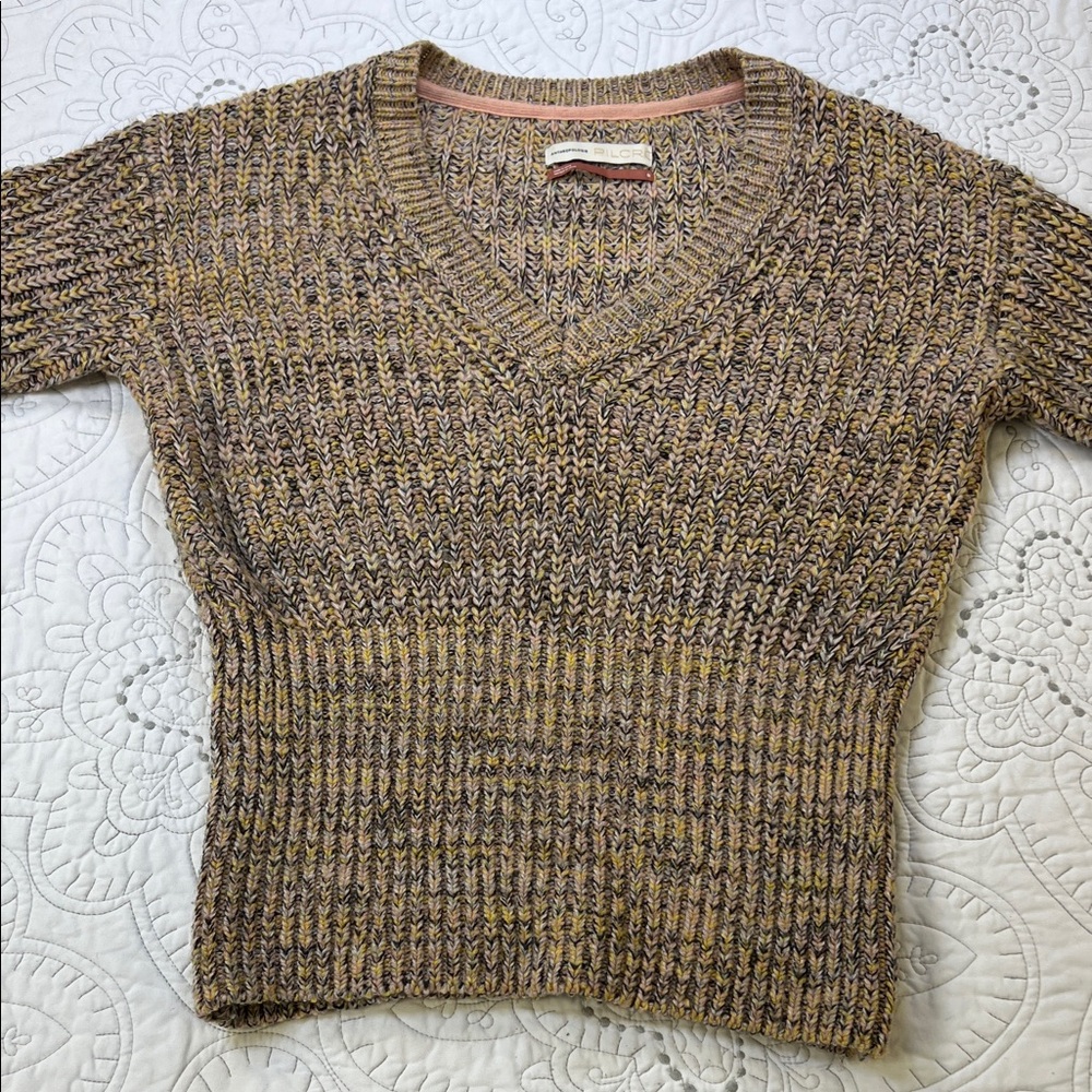 Anthropologie Pilcro Tapered Knit V-Neck Sweater - Women’s Long Sleeve Top - Picture 4 of 9